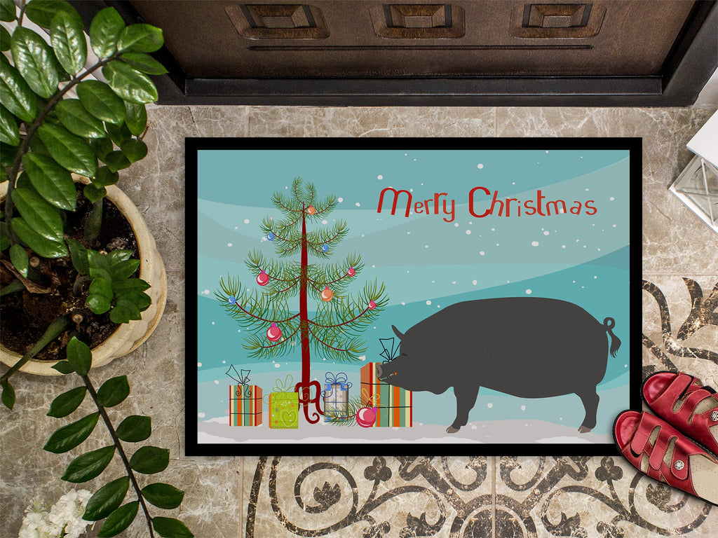 Berkshire Pig Christmas Doormat Indoor Outdoor 24H X 36W Front Door Mat Rugs for Entryway, Non Slip Washable Low Pile,