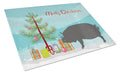 Berkshire Pig Christmas Cutting Board Tempered Glass Kitchen Cutting Surface, Heat Resistant Chopping, Non-Slip Feet, Food Prep & Serving