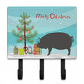 Berkshire Pig Christmas Leash or Key Holder Wall Hooks, Coat Rack Wall Mount, for Hanging Keys, Towels, Aprons, Leashes