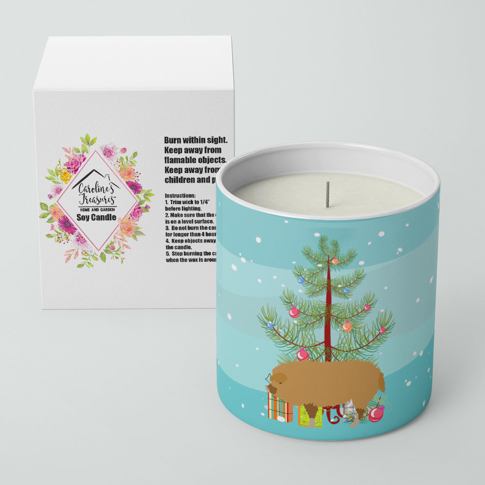 Hungarian Mangalica Pig Christmas Decorative Soy Candle Nature Soy Wax Essential Oil Home Decor Ideal for Bedroom Kitchen Bath Office Gift, 10 oz