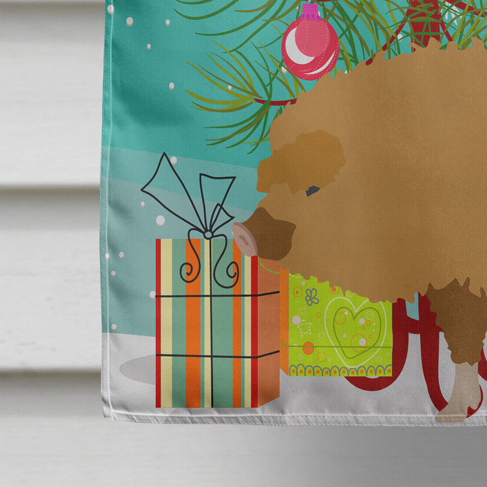 Hungarian Mangalica Pig Christmas House Flag 28x40 Porch Sleeve Pole Decorative Outside Yard Banner Artwork Wall Hanging, Polyester