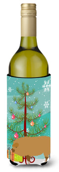 Hungarian Mangalica Pig Christmas Wine Bottle Hugger Gift Sleeve for Standard 750 ml Bottles, Insulated Reusable Also Fits Mini Shot & Pint Bottles