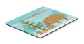Hungarian Mangalica Pig Christmas Mouse Pad, Heat Resistant Trivet Hot Pad , Non Slip Rubber Desk Mat, Kitchen Counter Protector, Home Office Decor Gift