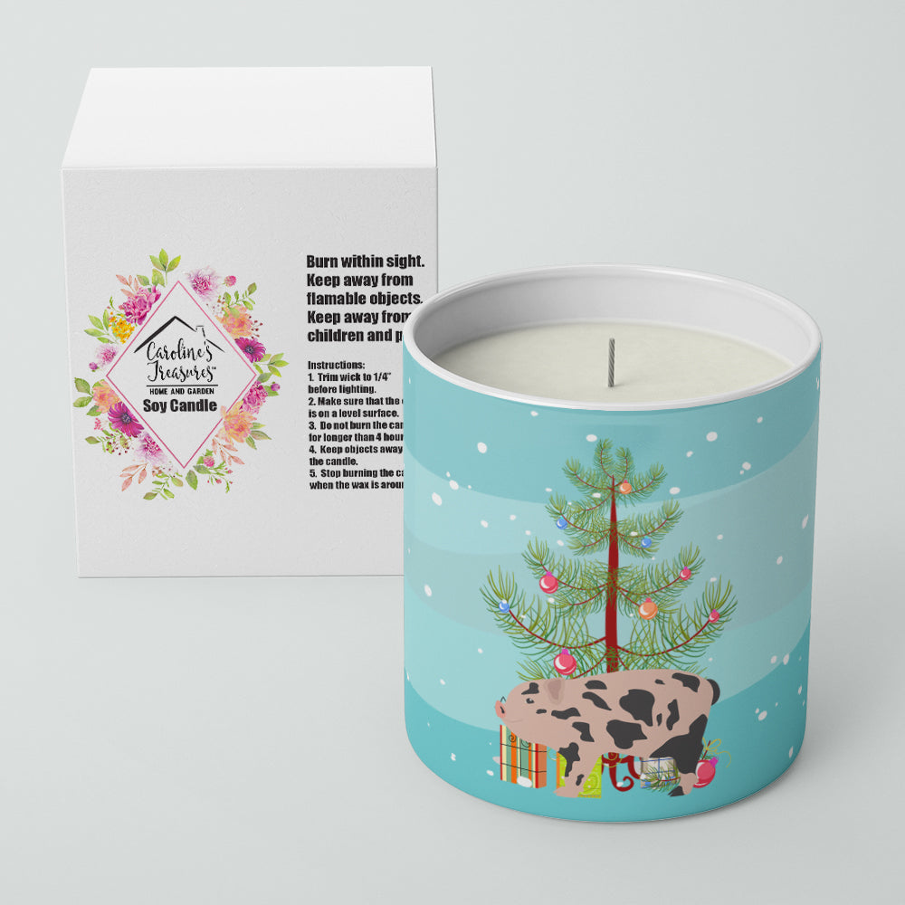 Mini Miniature Pig Christmas Decorative Soy Candle Nature Soy Wax Essential Oil Home Decor Ideal for Bedroom Kitchen Bath Office Gift, 10 oz