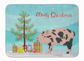 Mini Miniature Pig Christmas Memory Foam Kitchen Mat Machine Washable Anti-Fatigue Cushion Comfort Bath or Kitchen Rug
