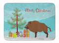 Wild Boar Pig Christmas Memory Foam Kitchen Mat Machine Washable Anti-Fatigue Cushion Comfort Bath or Kitchen Rug