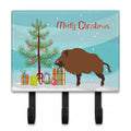 Wild Boar Pig Christmas Leash or Key Holder Wall Hooks, Coat Rack Wall Mount, for Hanging Keys, Towels, Aprons, Leashes