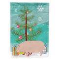Welsh Pig Christmas House Flag 28x40 Porch Sleeve Pole Decorative Outside Yard Banner Artwork Wall Hanging, Polyester