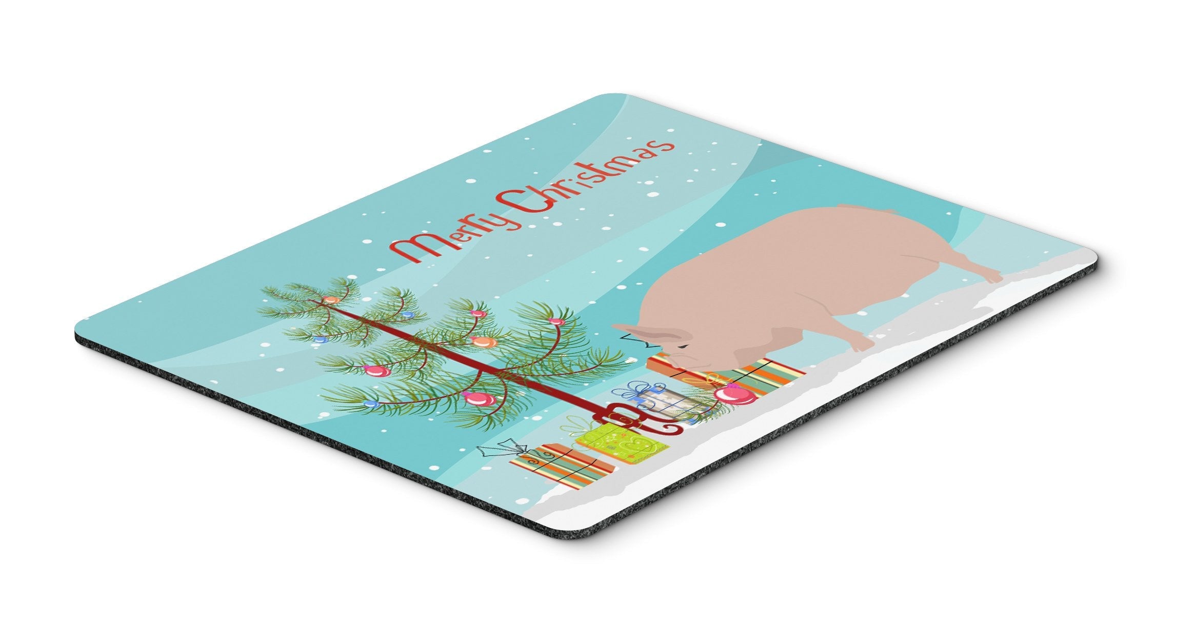 Welsh Pig Christmas Mouse Pad, Heat Resistant Trivet Hot Pad , Non Slip Rubber Desk Mat, Kitchen Counter Protector, Home Office Decor Gift