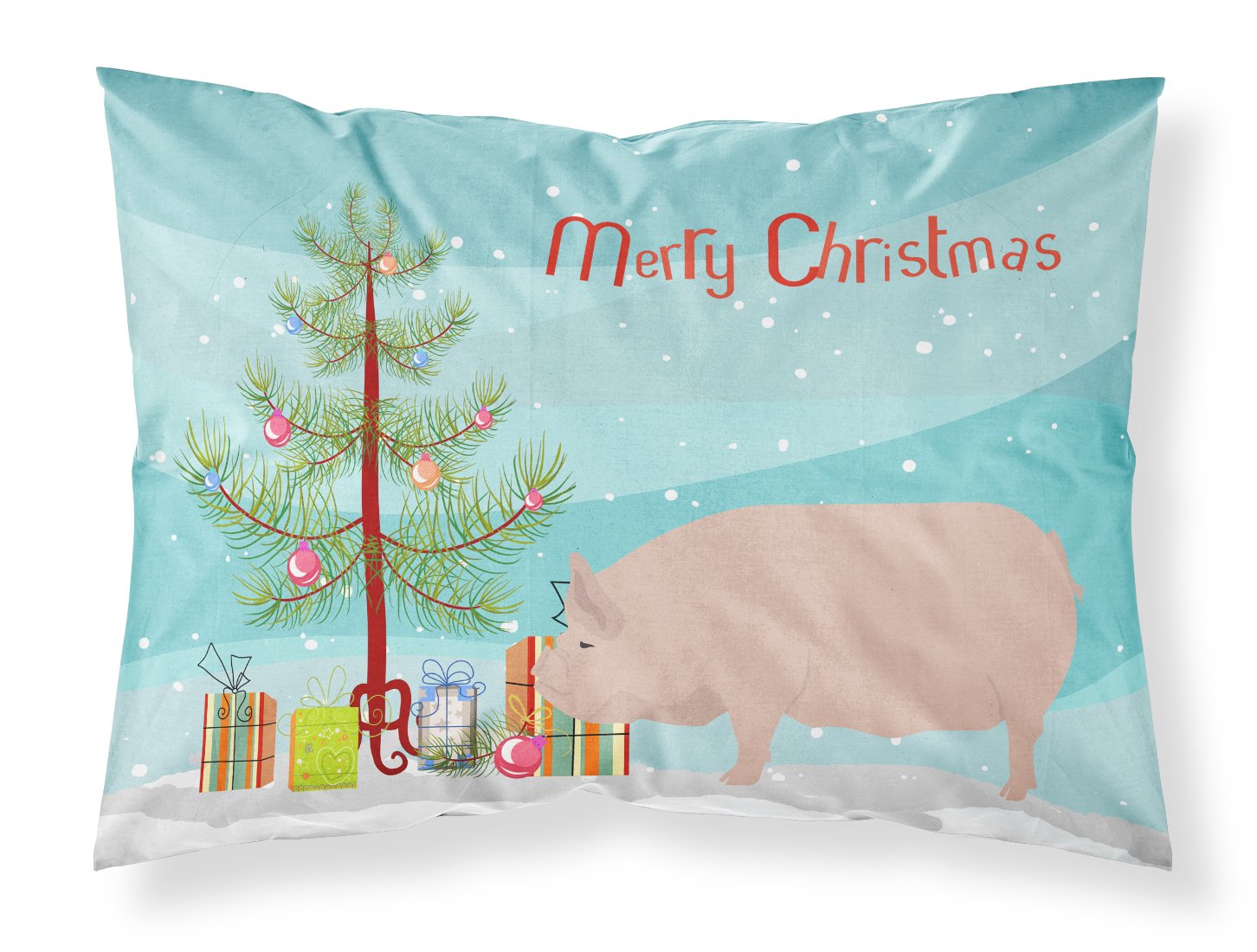 Welsh Pig Christmas Standard Pillowcase Lightweight Super Soft Easy Care Decorative Artwork Pillowcase, Standard