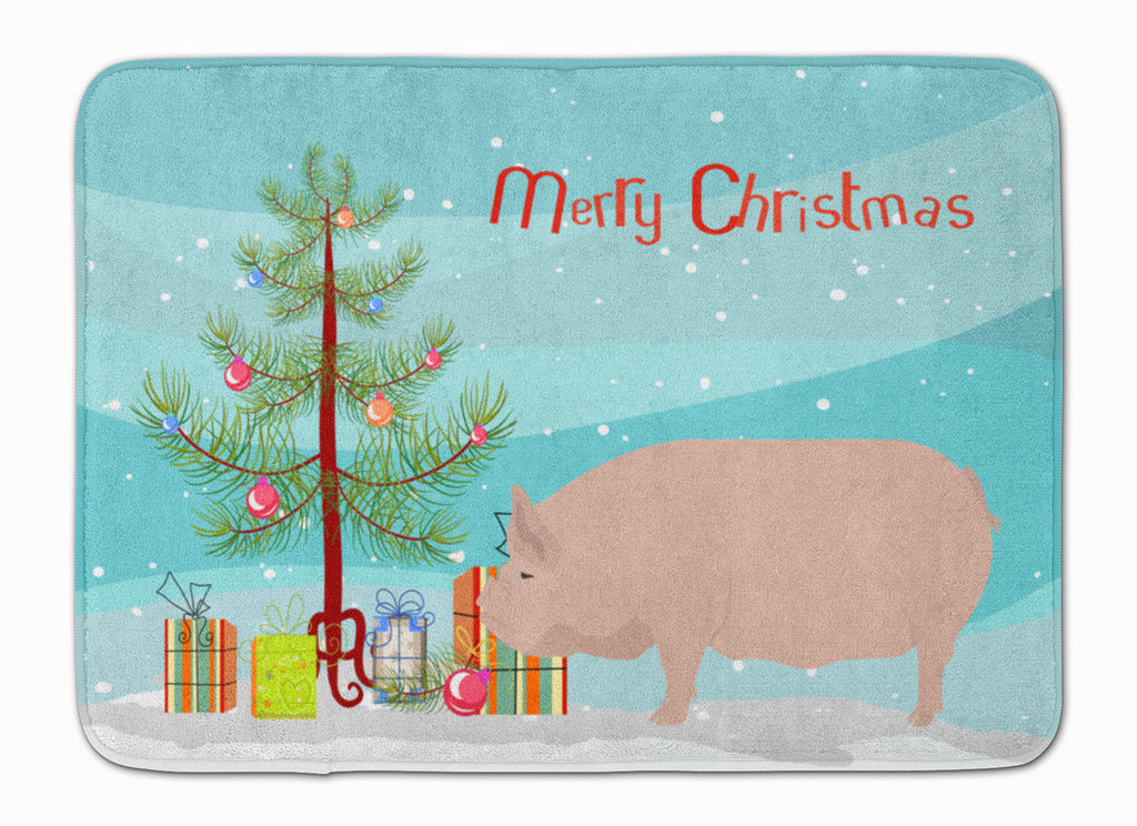Welsh Pig Christmas Memory Foam Kitchen Mat Machine Washable Anti-Fatigue Cushion Comfort Bath or Kitchen Rug
