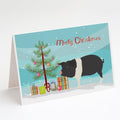 Hampshire Pig Christmas Greeting Cards Pack of 8 Blank Cards with Envelopes Whimsical A7 Size 5x7