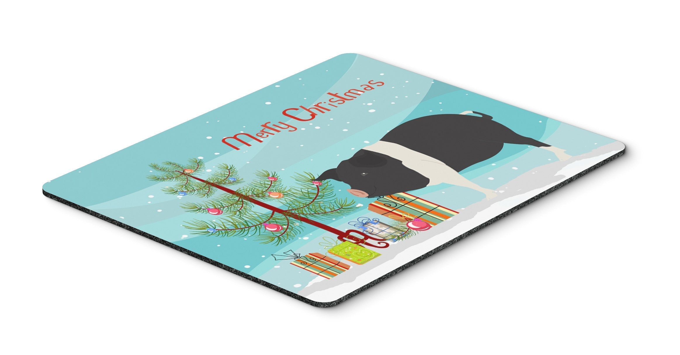 Hampshire Pig Christmas Mouse Pad, Heat Resistant Trivet Hot Pad , Non Slip Rubber Desk Mat, Kitchen Counter Protector, Home Office Decor Gift