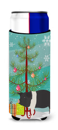 Hampshire Pig Christmas Slim Can Hugger , Insulated Foam Hugger for 12 oz Slim Cans, Beer Bottles & Water Bottles, Printed in USA