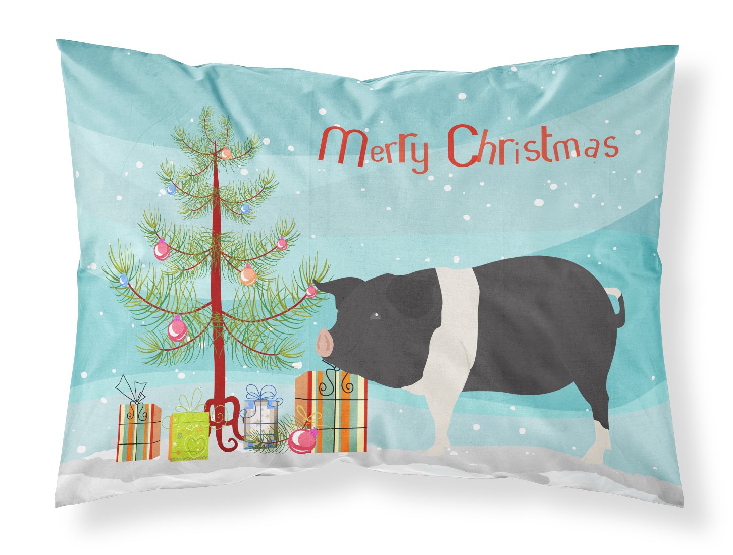 Hampshire Pig Christmas Standard Pillowcase Lightweight Super Soft Easy Care Decorative Artwork Pillowcase, Standard
