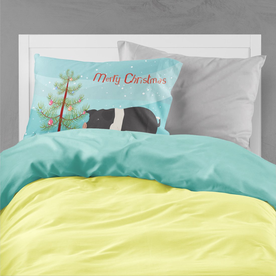 Hampshire Pig Christmas Standard Pillowcase Lightweight Super Soft Easy Care Decorative Artwork Pillowcase, Standard