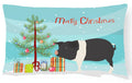 Hampshire Pig Christmas Decorative Throw Pillow 12x16 Indoor Outdoor Accent Cushion, Fabric Cover with Insert for Sofa, Bed, Porch & Living Room