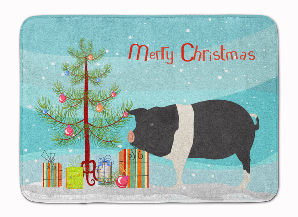 Hampshire Pig Christmas Memory Foam Kitchen Mat Machine Washable Anti-Fatigue Cushion Comfort Bath or Kitchen Rug
