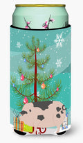 Gloucester Old Spot Pig Christmas Tall Boy Hugger Can Cooler Sleeve Machine Washable Drink Collapsible Insulator Beverage Insulated Holder