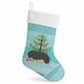 Vietnamese Pot-Bellied Pig Christmas Holiday Stocking Double-Sided Print, Polyester Suede,11x18, Made in USA