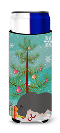 Vietnamese Pot-Bellied Pig Christmas Slim Can Hugger , Insulated Foam Hugger for 12 oz Slim Cans, Beer Bottles & Water Bottles, Printed in USA