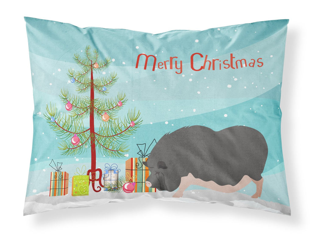 Vietnamese Pot-Bellied Pig Christmas Standard Pillowcase Lightweight Super Soft Easy Care Decorative Artwork Pillowcase, Standard