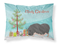Vietnamese Pot-Bellied Pig Christmas Standard Pillowcase Lightweight Super Soft Easy Care Decorative Artwork Pillowcase, Standard