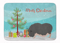 Vietnamese Pot-Bellied Pig Christmas Memory Foam Kitchen Mat Machine Washable Anti-Fatigue Cushion Comfort Bath or Kitchen Rug