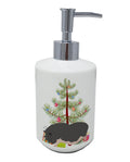 Vietnamese Pot-Bellied Pig Christmas Ceramic Soap Dispenser , Empty Refillable Hand Soap Pump Bottle for Bathroom Kitchen