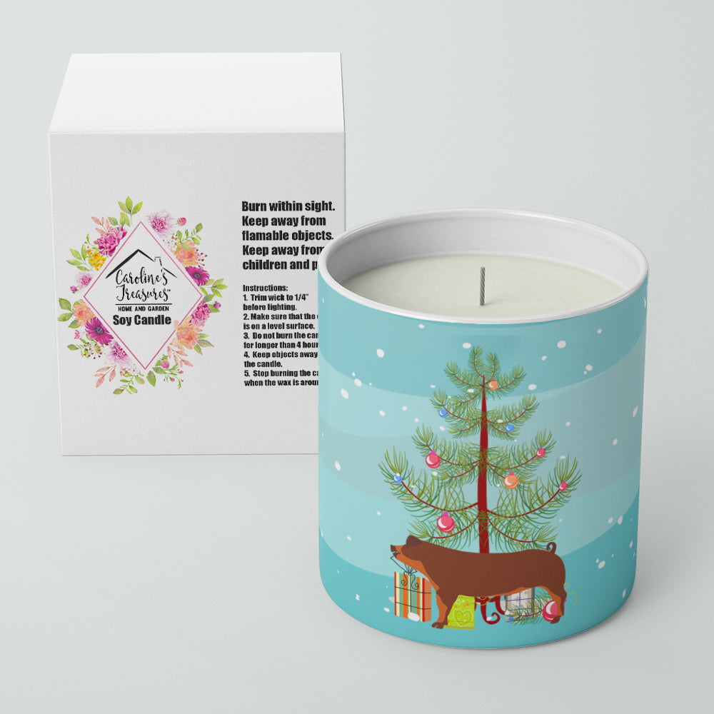 Duroc Pig Christmas Decorative Soy Candle Nature Soy Wax Essential Oil Home Decor Ideal for Bedroom Kitchen Bath Office Gift, 10 oz