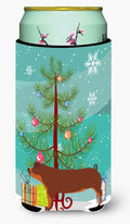 Duroc Pig Christmas Tall Boy Hugger Can Cooler Sleeve Machine Washable Drink Collapsible Insulator Beverage Insulated Holder