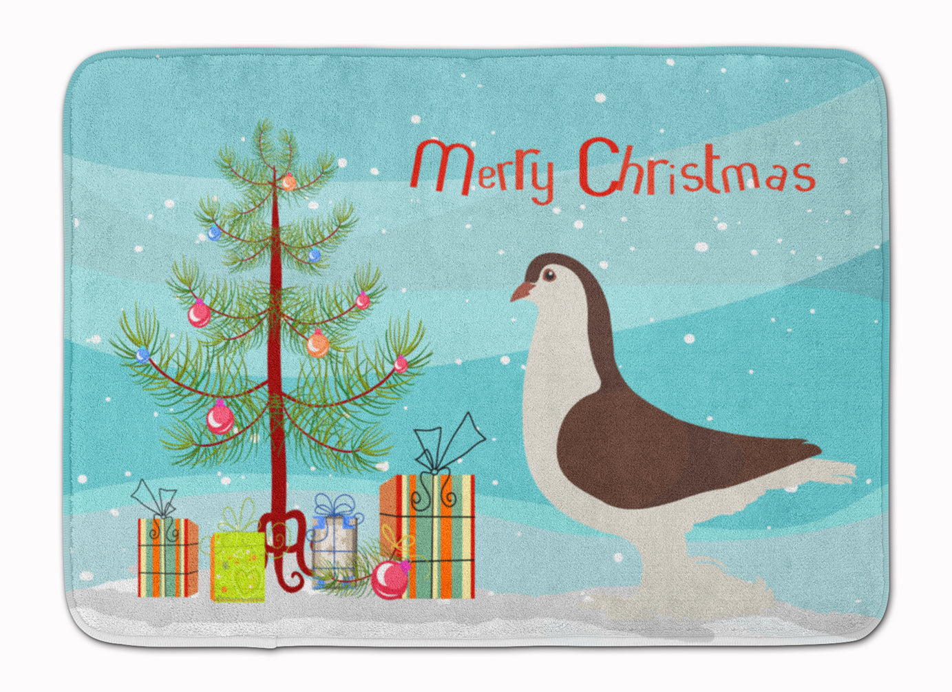 Large Pigeon Christmas Memory Foam Kitchen Mat Machine Washable Anti-Fatigue Cushion Comfort Bath or Kitchen Rug