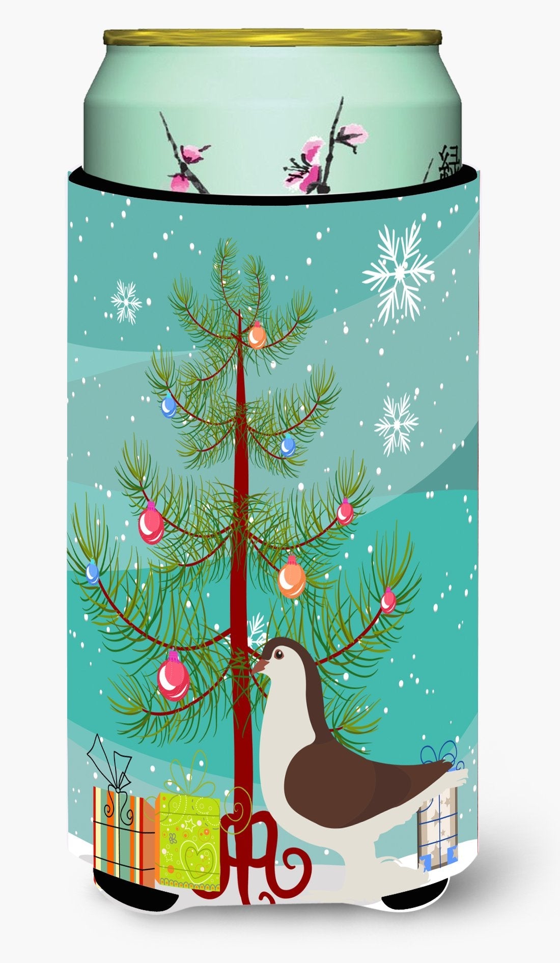 Large Pigeon Christmas Tall Boy Hugger Can Cooler Sleeve Machine Washable Drink Collapsible Insulator Beverage Insulated Holder