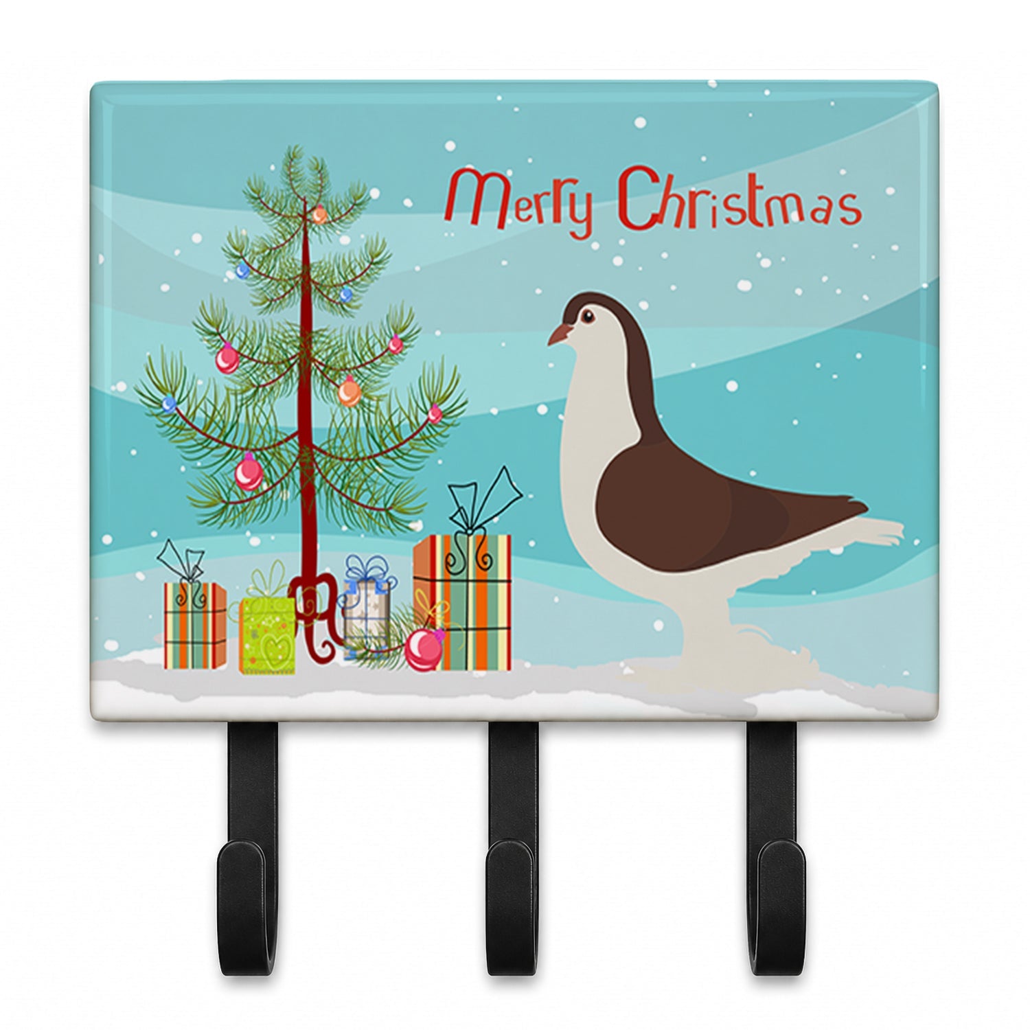 Large Pigeon Christmas Leash or Key Holder Wall Hooks, Coat Rack Wall Mount, for Hanging Keys, Towels, Aprons, Leashes
