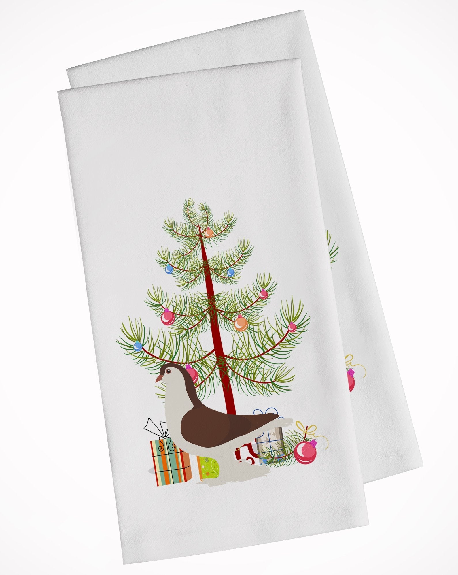 Large Pigeon Christmas Kitchen Towel Set of 2 White Dish Towels Decorative Bathroom Hand towel for Hand, Face, Hair, Yoga, Tea, Dishcloth, 19 X 28", White