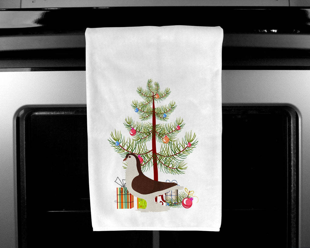 Large Pigeon Christmas Kitchen Towel Set of 2 White Dish Towels Decorative Bathroom Hand towel for Hand, Face, Hair, Yoga, Tea, Dishcloth, 19 X 28", White