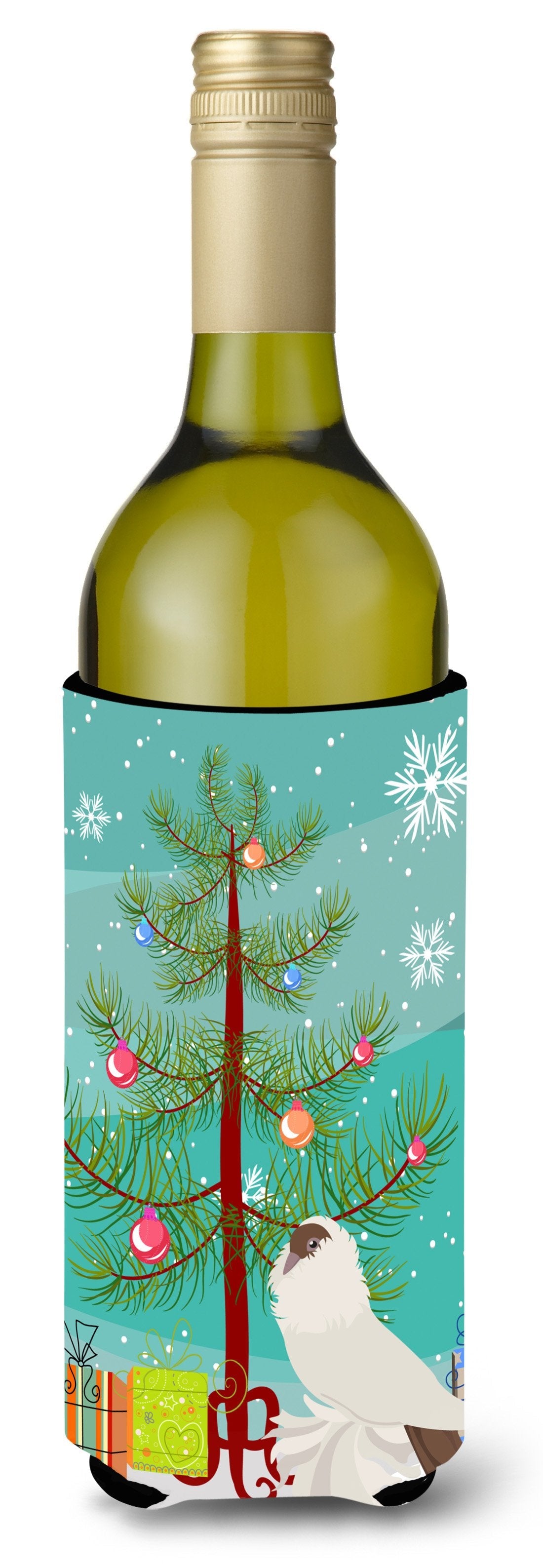 German Helmet Pigeon Christmas Wine Bottle Hugger Gift Sleeve for Standard 750 ml Bottles, Insulated Reusable Also Fits Mini Shot & Pint Bottles