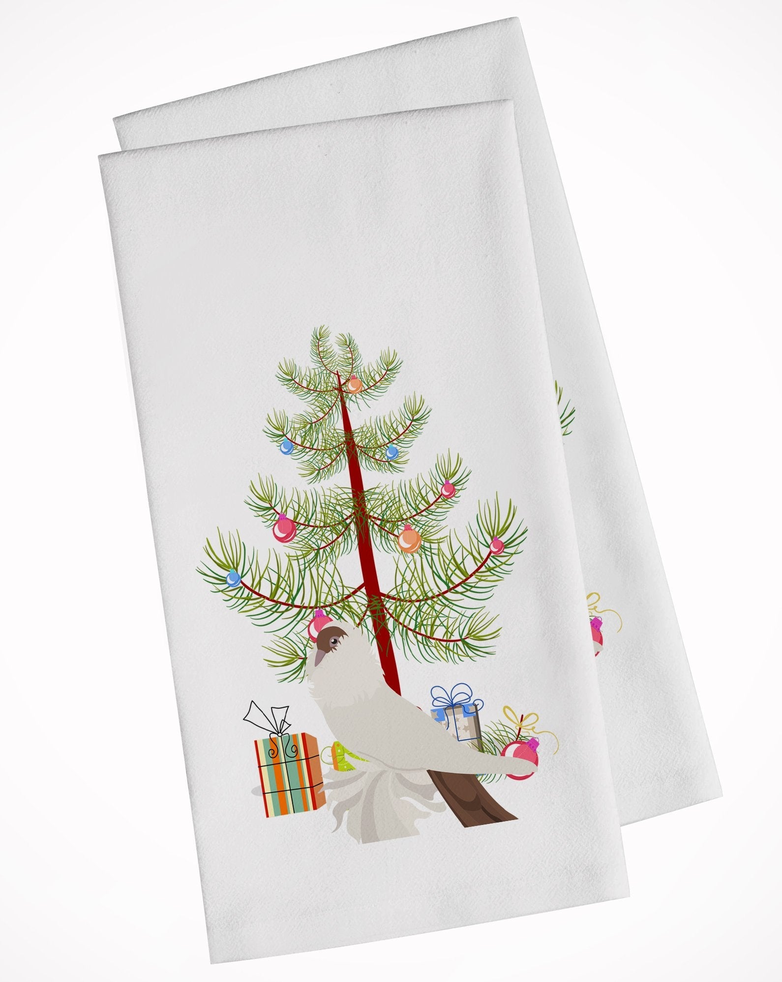 German Helmet Pigeon Christmas Kitchen Towel Set of 2 White Dish Towels Decorative Bathroom Hand towel for Hand, Face, Hair, Yoga, Tea, Dishcloth, 19 X 28", White