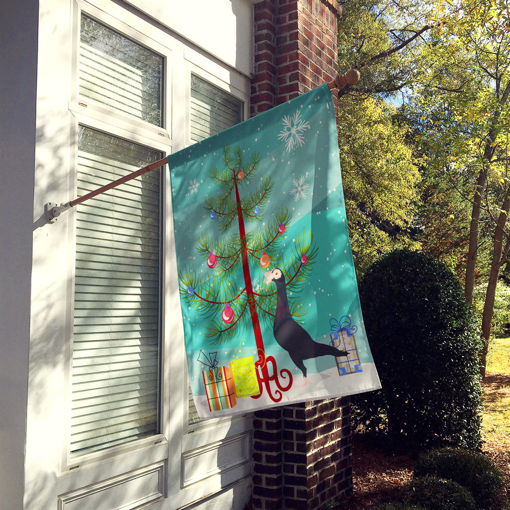 English Carrier Pigeon Christmas House Flag 28x40 Porch Sleeve Pole Decorative Outside Yard Banner Artwork Wall Hanging, Polyester