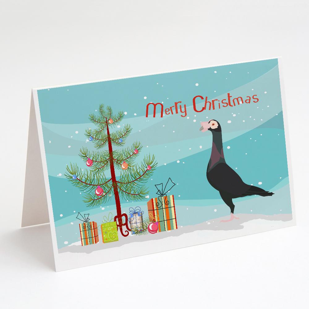 English Carrier Pigeon Christmas Greeting Cards Pack of 8 Blank Cards with Envelopes Whimsical A7 Size 5x7
