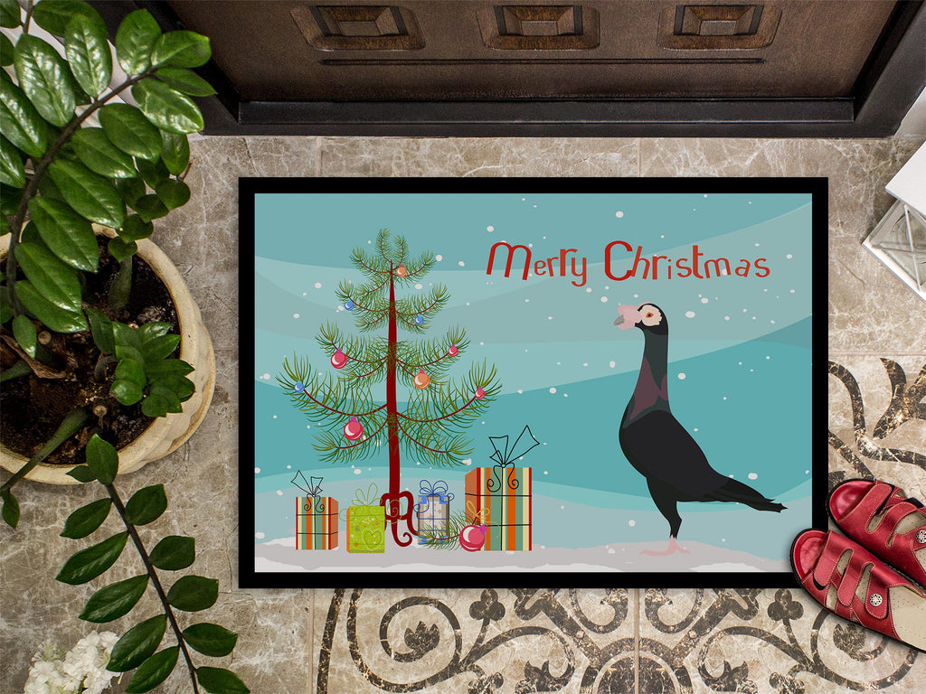 English Carrier Pigeon Christmas Doormat Indoor Outdoor 24H X 36W Front Door Mat Rugs for Entryway, Non Slip Washable Low Pile,