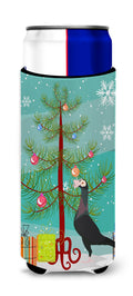 English Carrier Pigeon Christmas Slim Can Hugger , Insulated Foam Hugger for 12 oz Slim Cans, Beer Bottles & Water Bottles, Printed in USA