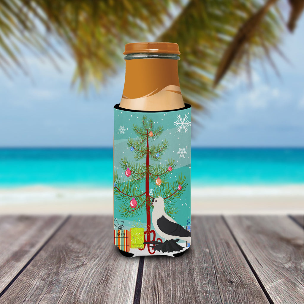 Saxon Fairy Swallow Pigeon Christmas Slim Can Hugger , Insulated Foam Hugger for 12 oz Slim Cans, Beer Bottles & Water Bottles, Printed in USA