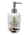 Saxon Fairy Swallow Pigeon Christmas Ceramic Soap Dispenser , Empty Refillable Hand Soap Pump Bottle for Bathroom Kitchen