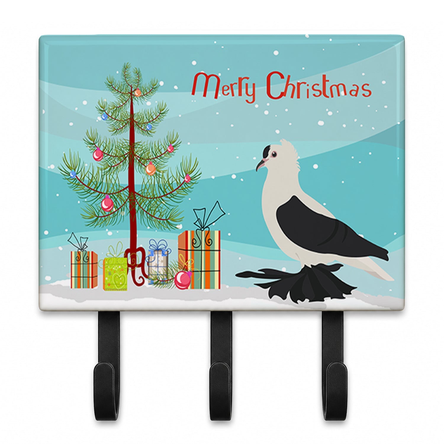 Saxon Fairy Swallow Pigeon Christmas Leash or Key Holder Wall Hooks, Coat Rack Wall Mount, for Hanging Keys, Towels, Aprons, Leashes
