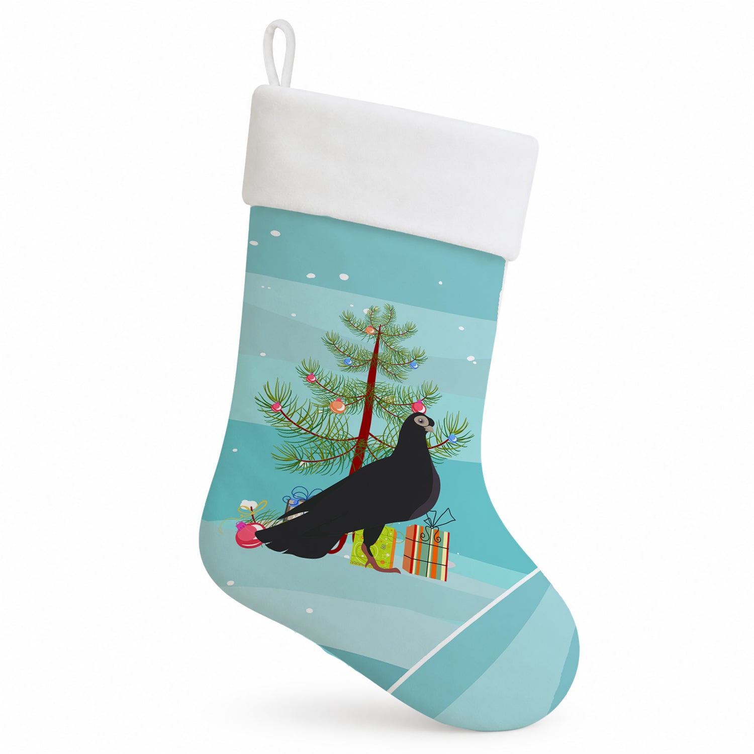 Budapest Highflyer Pigeon Christmas Holiday Stocking Double-Sided Print, Polyester Suede,11x18, Made in USA