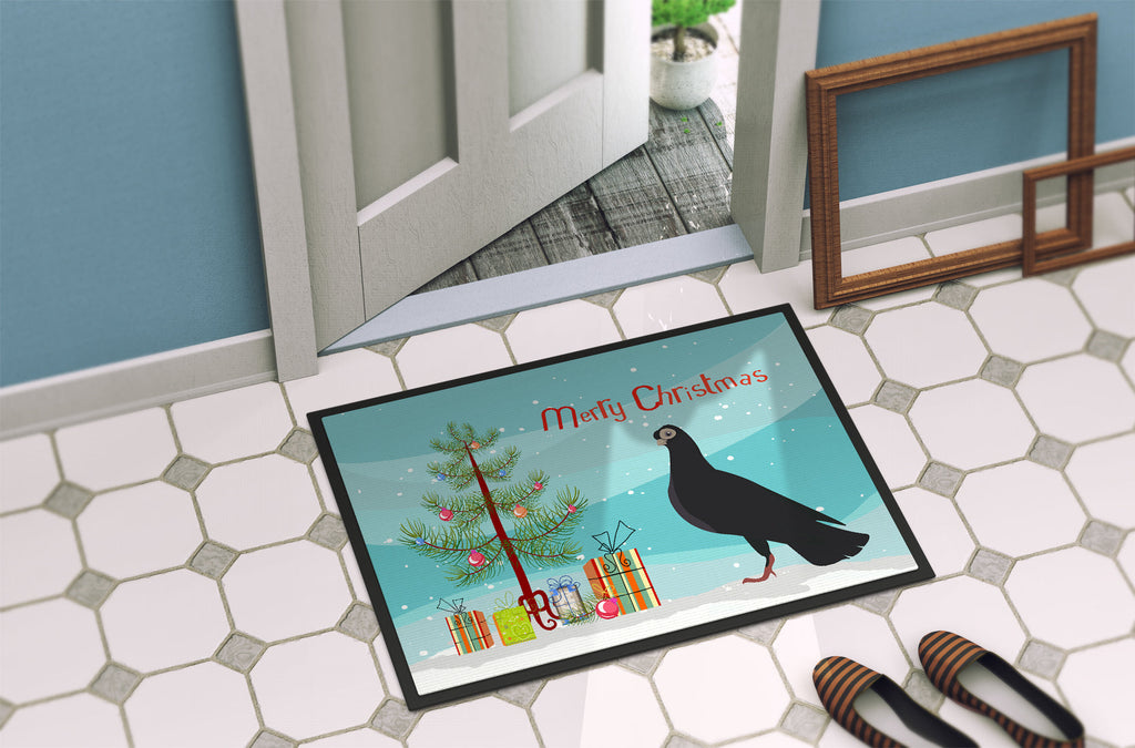 Budapest Highflyer Pigeon Christmas Doormat Indoor Outdoor 18H X 27W Front Door Mat Rugs for Entryway, Non Slip Washable