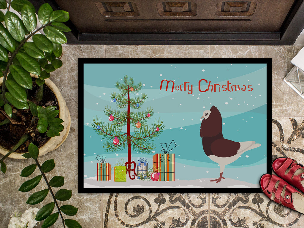 Capuchin Red Pigeon Christmas Doormat Indoor Outdoor 18H X 27W Front Door Mat Rugs for Entryway, Non Slip Washable