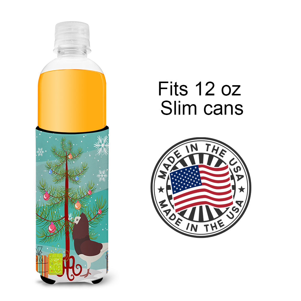 Capuchin Red Pigeon Christmas Slim Can Hugger , Insulated Foam Hugger for 12 oz Slim Cans, Beer Bottles & Water Bottles, Printed in USA