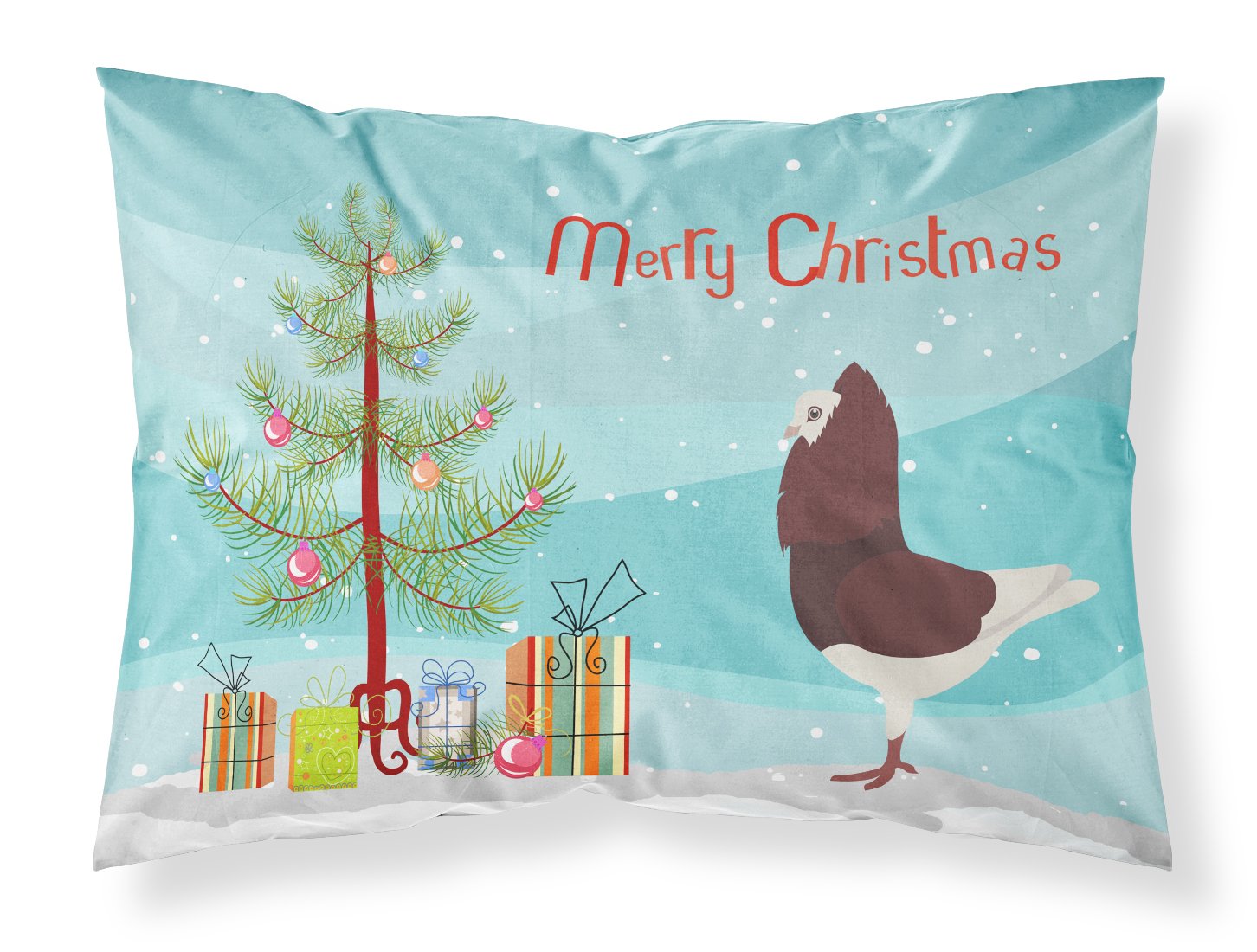 Capuchin Red Pigeon Christmas Standard Pillowcase Lightweight Super Soft Easy Care Decorative Artwork Pillowcase, Standard